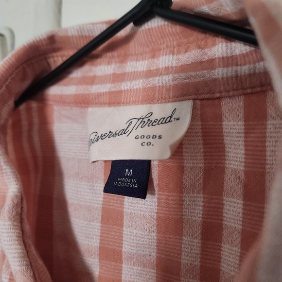 Plaid button down Tee - Picture 3 of 4